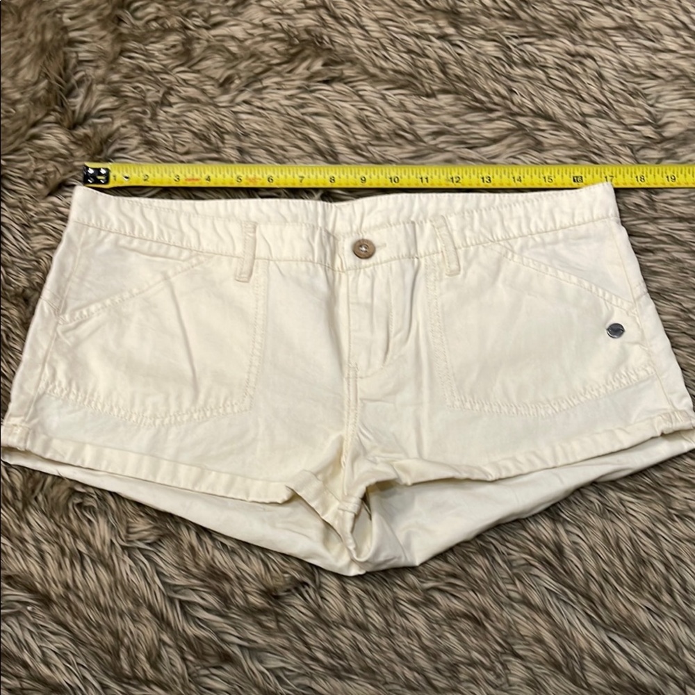 Roxy Cream Cargo Shorts Vintage-Wash